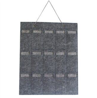Zonnebril Organizer Opslag Opknoping Zak Muur Pocket Door Zonnebril 15 Slots Vilt Praktische Delicate Duurzaam Gemak Zak Grijs