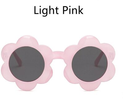 Zonnebril Voor Kids Ronde Bloem Leuke Bril Uv-bescherming Kinderen Meisje Jongen Eyewear Pak Voor Party Fotografie Outdoor licht roze