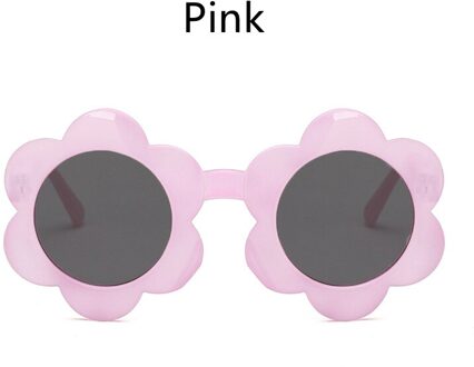 Zonnebril Voor Kids Ronde Bloem Leuke Bril Uv-bescherming Kinderen Meisje Jongen Eyewear Pak Voor Party Fotografie Outdoor roze
