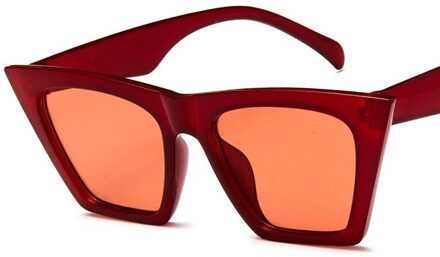 Zonnebril Vrouwen Mannen Rijden Shades Mannelijke Vierkante Vintage Zonnebril Voor Mannen UV400 Rivier Bril Zonnebril rood