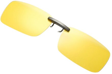 Zonnebril Vrouwen Mens Afneembare Nachtzicht Lens Rijden Metalen Gepolariseerde Clip Op Glazen Klassieke Zonnebril Geel