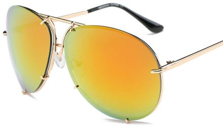 Zonnebril Vrouwen Oversized Luxe Zonnebril Vrouwelijke Koele Spiegel UV400 Lady Eyewear Shades Voor Vrouwen 05
