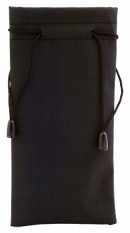 Zonnebrillen etui - zwart - 18 x 9 cm - stof - brillenhoes - Zonnebrilzakje - beschermhoes