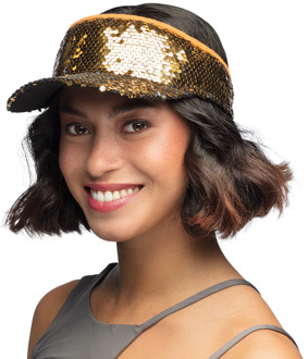 Zonneklep Blitz Pailletten Goud Goud - Brons