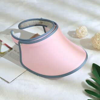 Zonneklep Hoeden Vrouwen Grote Rand Zomer Uv Bescherming Strand Outdoor Cap ENA88 Roze