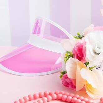 Zonneklep Met Elastiek Neon Roze One-size