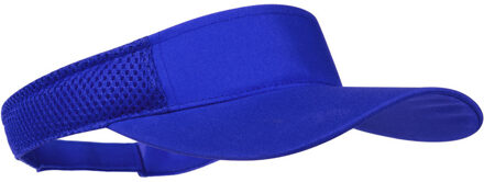 Zonneklep pet/Sunvisor - blauw - voor volwassenen - Katoenen verstelbare zonnekleppen - Dames/heren