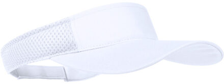 Zonneklep pet/Sunvisor - wit - voor volwassenen - Katoenen verstelbare zonnekleppen - Dames/heren