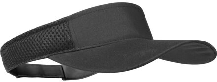 Zonneklep pet/Sunvisor - zwart - voor volwassenen - Katoenen verstelbare zonnekleppen - Dames/heren