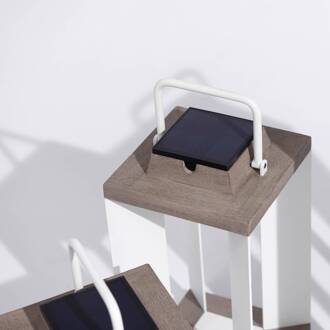 Zonnelantaarn Teckalu, Duratek/wit, 36,5cm wit, grijs