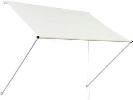 zonnescherm beige, 350x120 cm, gemaakt van metaal en polyester