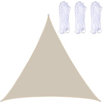 Zonnescherm Doek Zonneschermen Luifel Vaststelling Anti-Uv Duurzaam Slijtvast Tuin Outdoor Driehoek Uv-Bescherming Waterdichte Luifel Beige