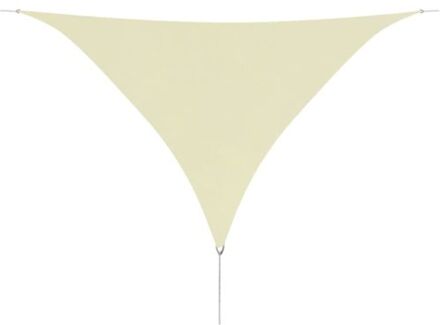 Zonnescherm Driehoek - 5x5x5m - Waterbestendig - UV-beschermend - Roestvrijstalen bevestigers - Crème