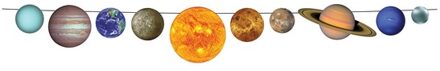 Zonnestelsel planeten feest slinger - papier - 240 x 23 cm - 10 planeten - dubbelzijdig