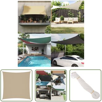 Zonnezeil Bescherming - 4 x 4 m - Beige - Waterbestendig