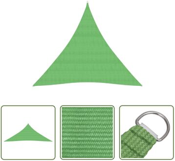 Zonnezeil driehoekig HDPE 5x5x5 m - lichtgroen - 90% uv-bescherming