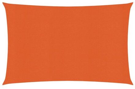 Zonnezeil Oranje HDPE 2.5 x 4 m - Wind- en waterdoorlatend - Schimmel- en UV-bestendig