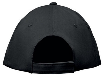 Zonnige 5 paneel baseball cap - maat One size Zwart
