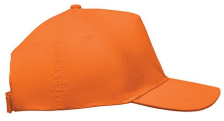 Zonnige 5 paneel baseball cap Oranje - One size