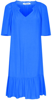 Zonsopgang Bloemen Crop Jurk Co'Couture , Blue , Dames - Xl,S