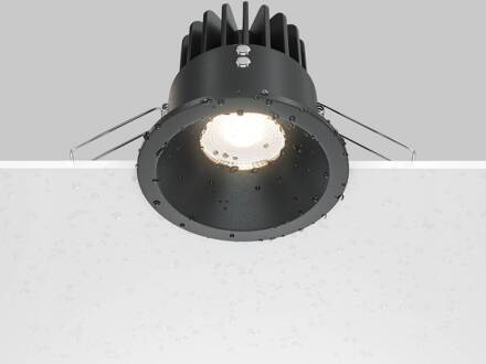 Zoom LED inbouwspot 930 IP65 rond triac, zwart