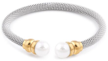 Zorcvens Geïmiteerd Parel Armbanden En Armbanden Voor Vrouwen Goud Kleur Rvs Luxe Armbanden Voor Vrouwen