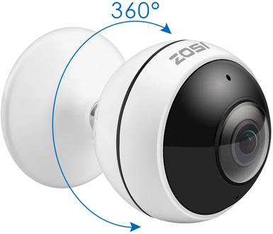 ZOSI Wireless IP Camera WiFi Panoramic Fisheye Video Surveillance Camera 3MP Ultra HD 360 Full Degree View Angel VR CCTV Camera