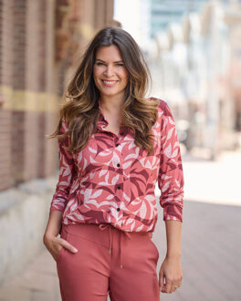 Zoso Blouse lange mouw 255patty Rood - XXL