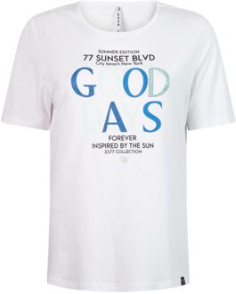 Zoso Sunset Casaul T-shirt Dames S/36 Wit dessin