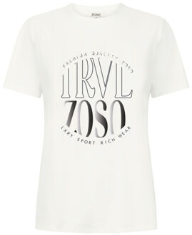 Zoso Top korte mouw 261 selma - maat XXL Beige