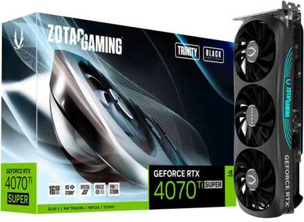 Zotac Gaming GeForce RTX 4070 Ti Super Trinity Black Edition 16GB GDDR6X Grafische kaart