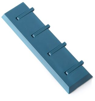 Zotobon Duurzaam 4 Haken Non-Punch Plakken Haken Badkamer Keuken Rekken Muur Deuren Achter Haken Kapstokken Woonaccessoires m367 Blauw