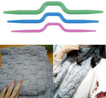 Zotoone 3Pcs Diy Craft Naaien Tool Breien Naald Gebogen Sjaal Trui Breinaalden Haaknaald Twist Naalden Weven Tool