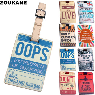 Zoukane Suitcases Bag Luggage Tag identifier Airplane Opps Adventures travel Travel Accessories Luggage Label Tag Discount LT38