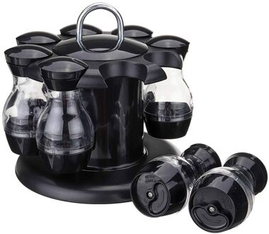 Zout En Peper Shakers Set Van 8 Flessen Met ° Houder-Zout & Peper Shaker Set | Olie En azijn Dispenser Set | S