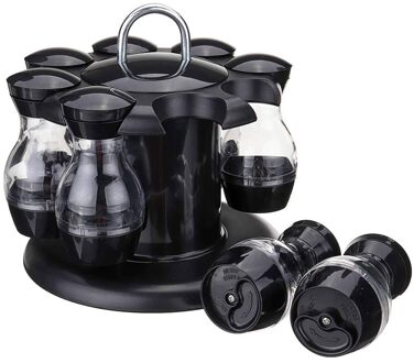 Zout En Peper Shakers Set Van 8 Flessen Met ° Houder-Zout & Peper Shaker Set | olie En Azijn Dispenser Set