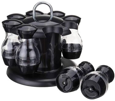 Zout En Peper Shakers Set Van 8 Flessen Met ° Houder-Zout & Peper Shaker Set | Olie En azijn Dispenser Set |