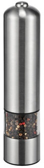 Zout- of pepermolen - elektrisch - 5 x 22,5 m - RVS Zilver