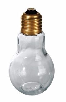 Zout/peper strooier dispenser - gloeilamp vorm - 11 cm - glas - keukendecoratie Multi