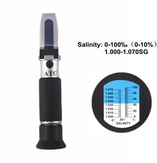 Zoutgehalte Refractometer 0-10% 1.000-1.070SG Optische Salometer Voor Zeewater Mariene Aquacultuur Voedsel Zout Tester 30% Off zonder kleinhandel doos