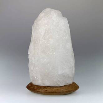 Zoutkristallamp Rock White Line, 2-3 kg wit