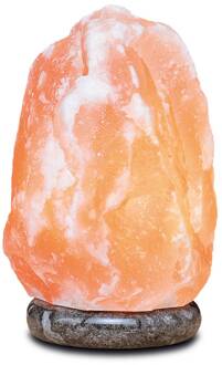 Zoutlamp Rock 2 - 3 kg, marmeren voet, barnsteen barnsteen, zwart
