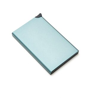 Zovyvol Zwart Metalen Doos Portemonnee Enkele Doos Aluminium Credit Kaarthouder Slim Rfid Protector Card Gevallen X55 grijs