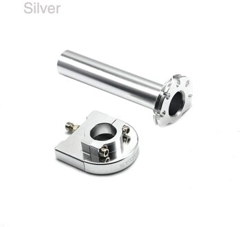 Zsdtrp Aluminium Grip Gaspedaal Motorfiets Handle Bar Grip Throttle Assist Cnc Legering Twist Gas Handvat Voor Ktm Zilver