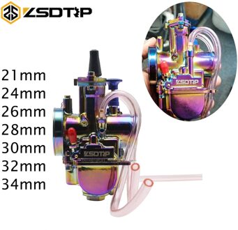 Zsdtrp Keihin Pwk 21 24 26 28 30 32 34Mm Racing Motorfiets Carburateur Met Power Jet Voor 2 Takt 4 Takt Zegt Pit Bike Atv Quad 24mm
