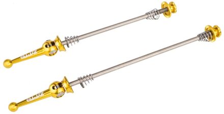 Ztto 1 Paar Titanium Legering Fiets Quick Release Hendel Ultralichte Fiets 188/226Mm Wiel Hub Hendel as Set goud