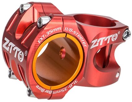 Ztto Mtb Hoge Sterkte Lichtgewicht Fiets Stuurpen Cnc Aluminium 0 Graden Stijgen Dh Am Enduro Voor 35Mm/31.8Mm Fietsstuur Rood