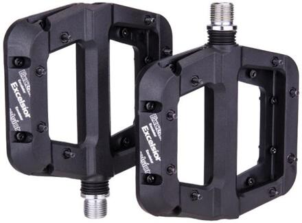 Ztto Mtb Pedaal Bus Lagers Nylon Ultralight Platte Pedaal Weg Mountainbike Bmx Anti-Slip Grote Voet Plastic Fiets pedaal zwart