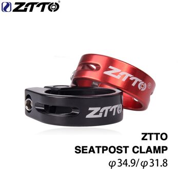 Zttomtb Racefiets Fiets 31.8/34.9 Mm Fiets Zadelpen Clip Fiets Zadelpen Buis Clip Aluminiumlegering Fiets onderdelen zwart 31 8MM