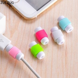 Zuczug 10 Pc Siliconen Digitale Kabel Protector Cord Protecotor Beschermende Mouwen Kabelhaspel Cover Voor Iphone Ipad Blauw